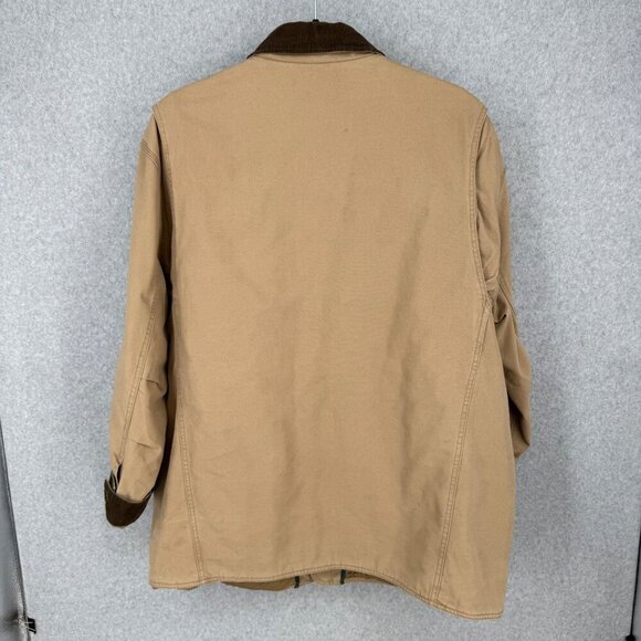 Orvis Mens Classic Barn Canvas Field Coat Jacket Size XXL Tan Chore Quilted Line - Picture 2 of 16